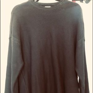 Zara Textured Navy Oversized Sweater